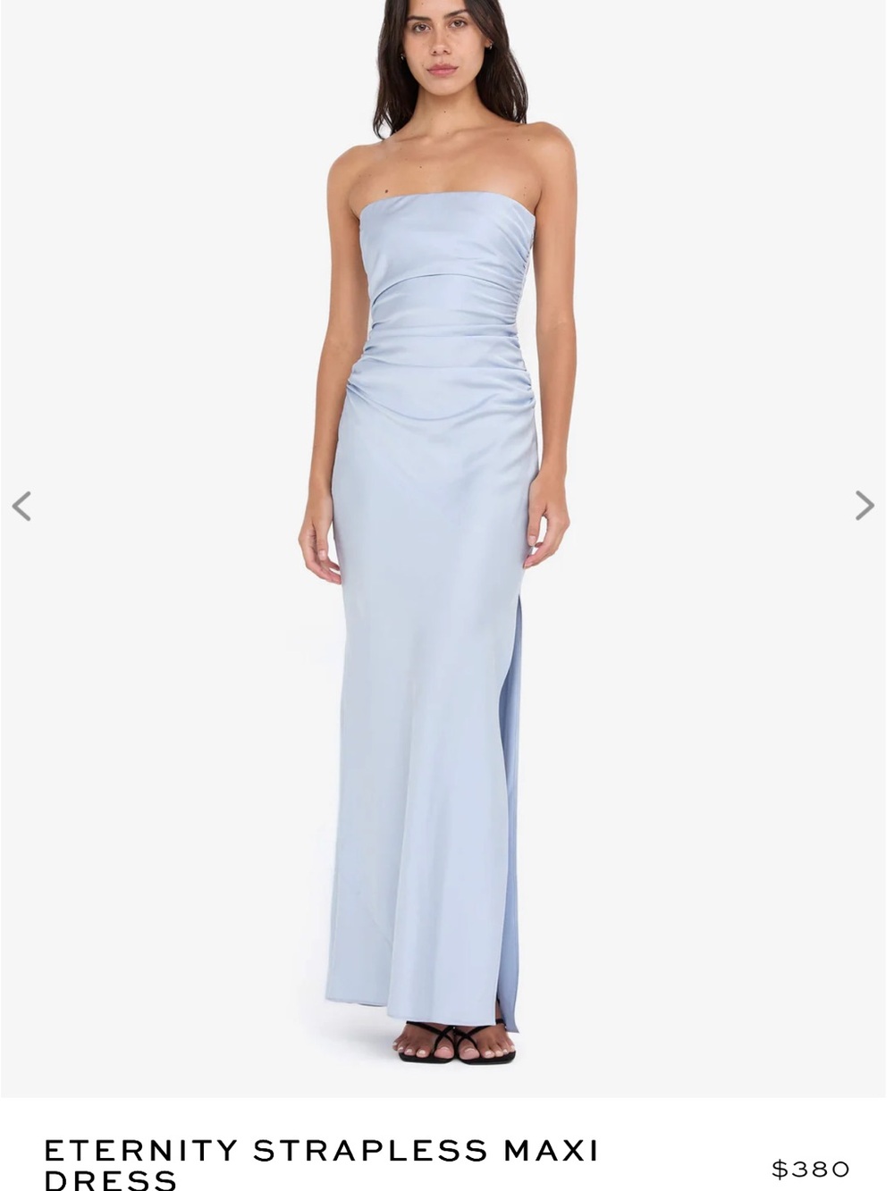 NWT! bec + bridge Light Blue Eternity Strapless Maxi Dress
